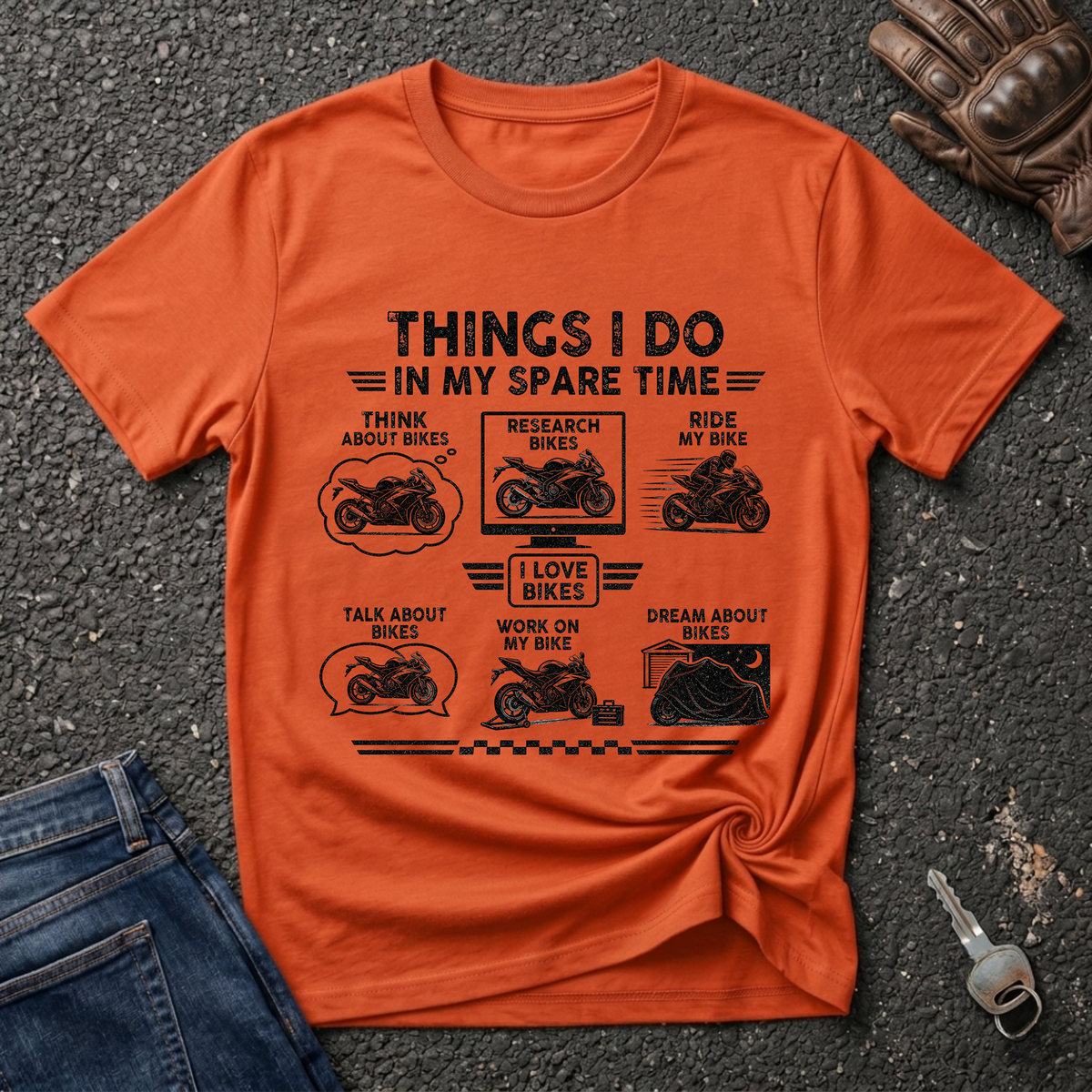 Biker Spare Time T-shirt