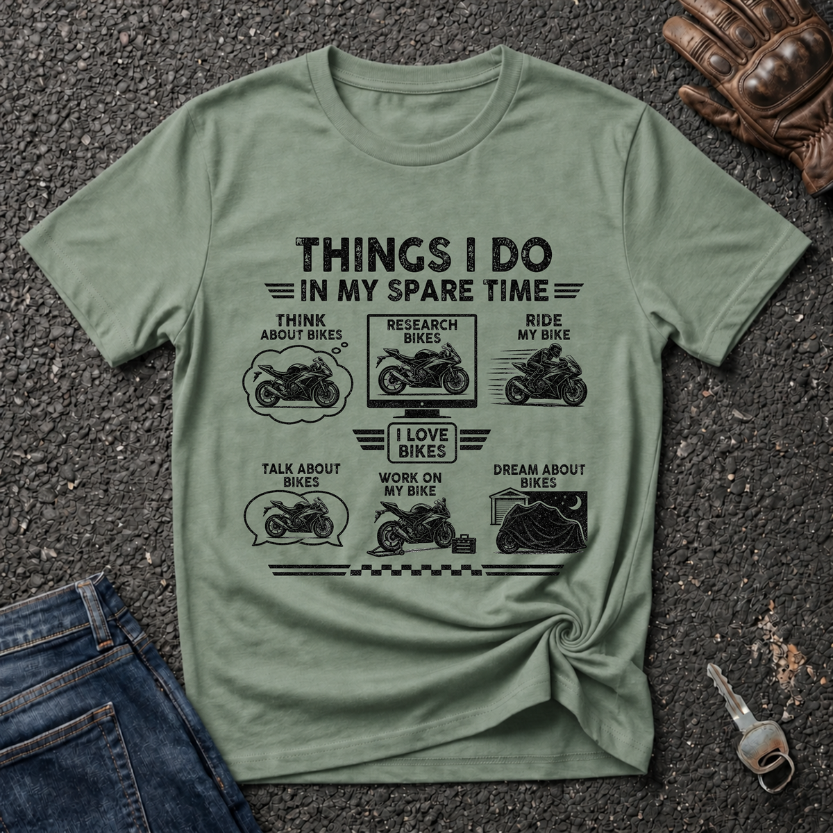 Biker Spare Time T-shirt