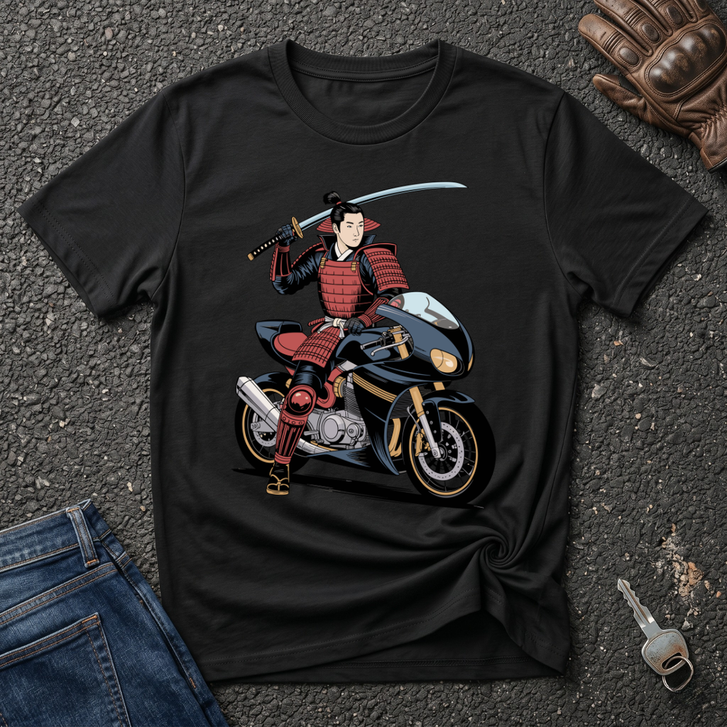 Vintage Samurai Biker  T-shirt