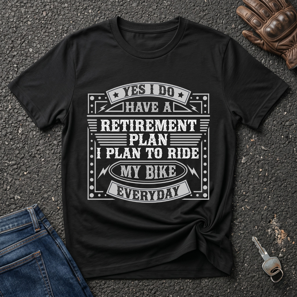 Retirement Plan Biking  T-shirt