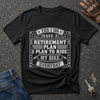 Retirement Plan Biking  T-shirt