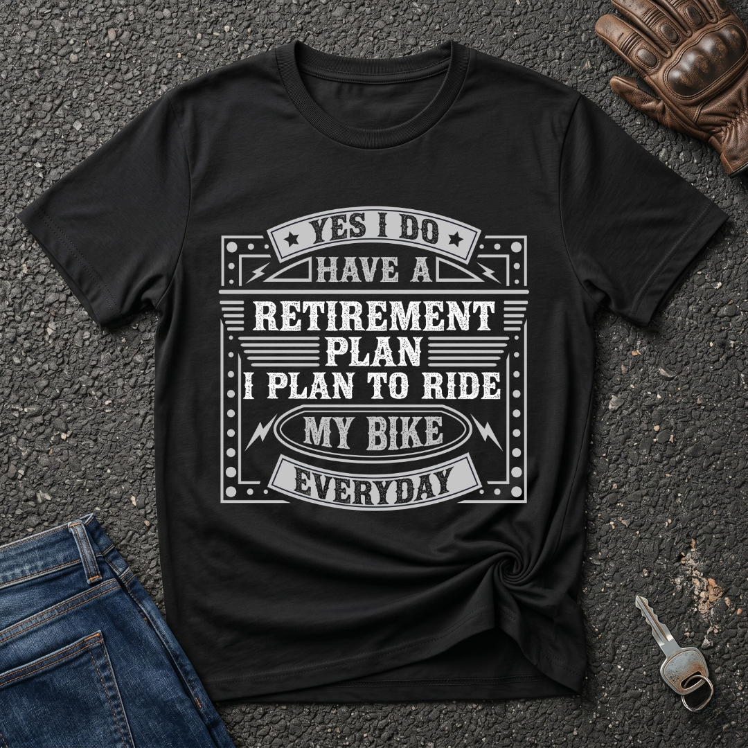 Retirement Plan Biking  T-shirt