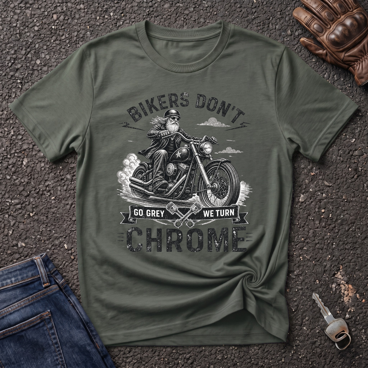 Chrome Biker  T-shirt