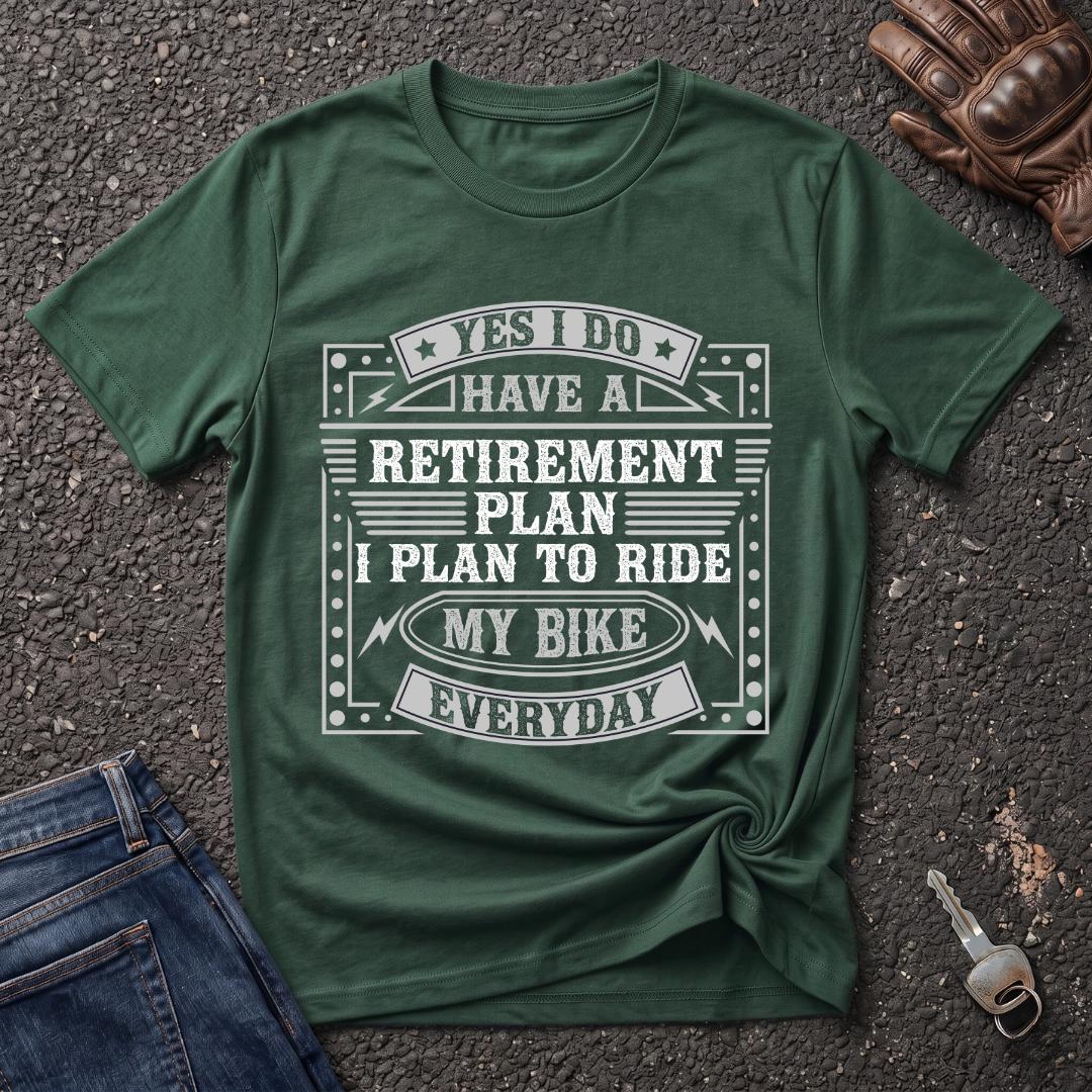 Retirement Plan Biking  T-shirt
