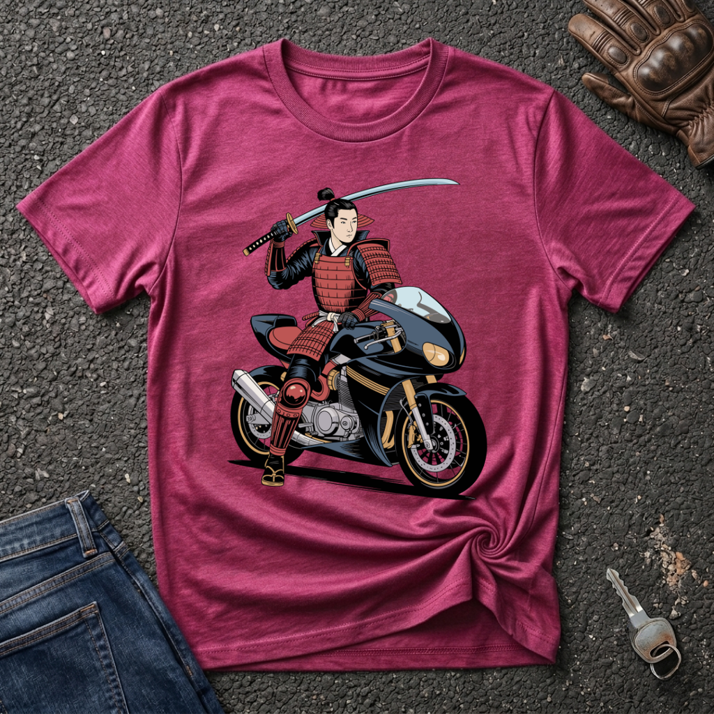 Vintage Samurai Biker  T-shirt