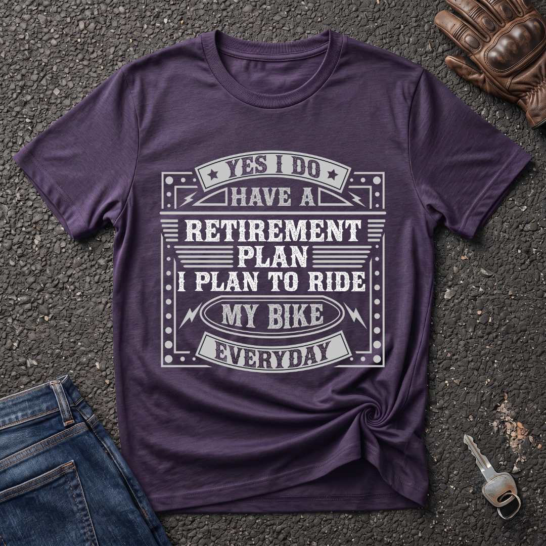 Retirement Plan Biking  T-shirt