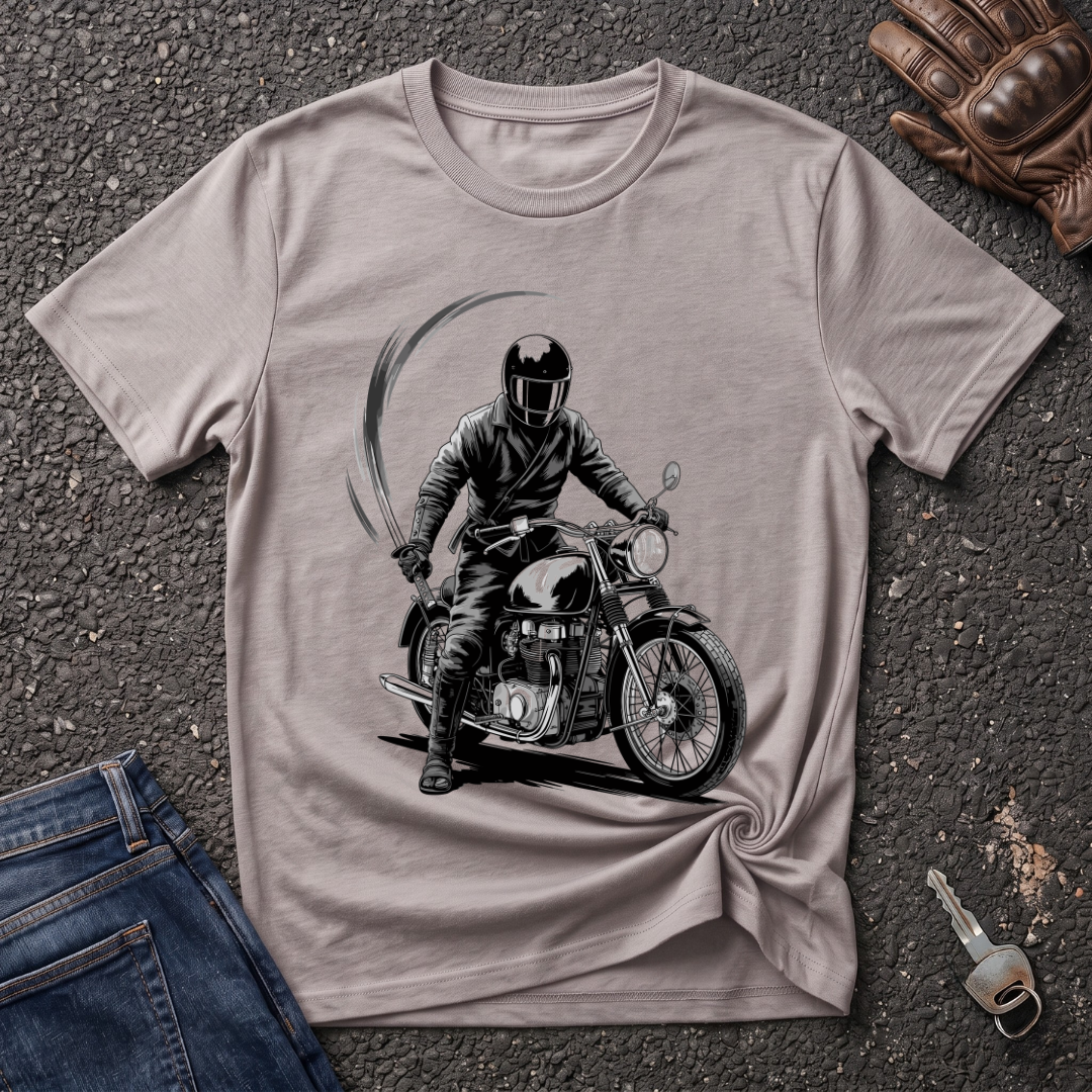 Dark Samurai Biker  T-shirt