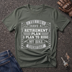 Retirement Plan Biking  T-shirt