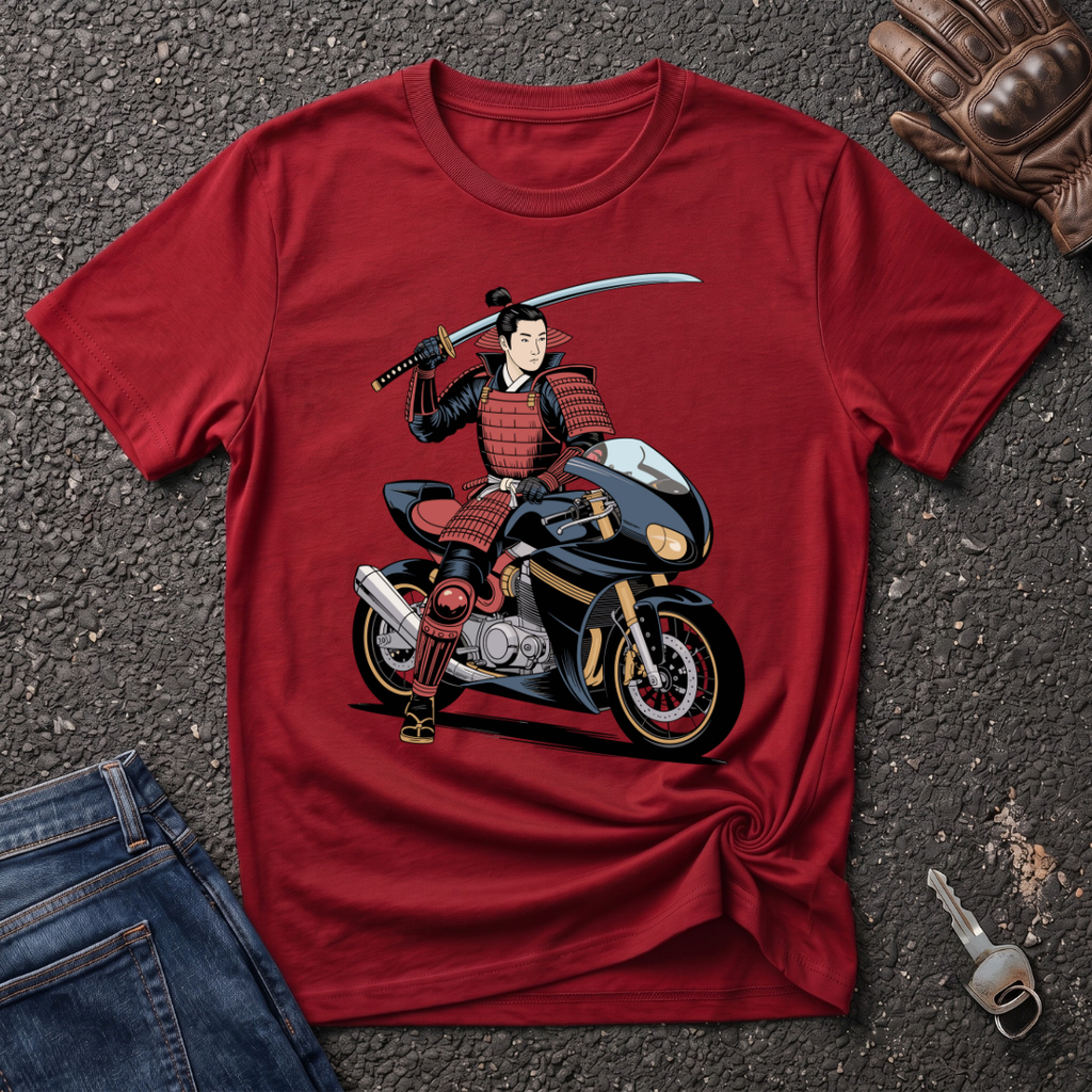 Vintage Samurai Biker  T-shirt