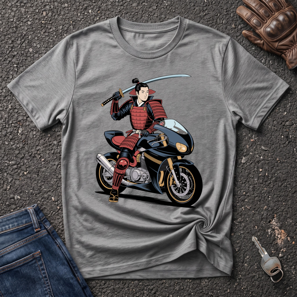 Vintage Samurai Biker  T-shirt