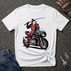 Vintage Samurai Biker  T-shirt
