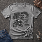 Motorcycle Golf Black T-shirt