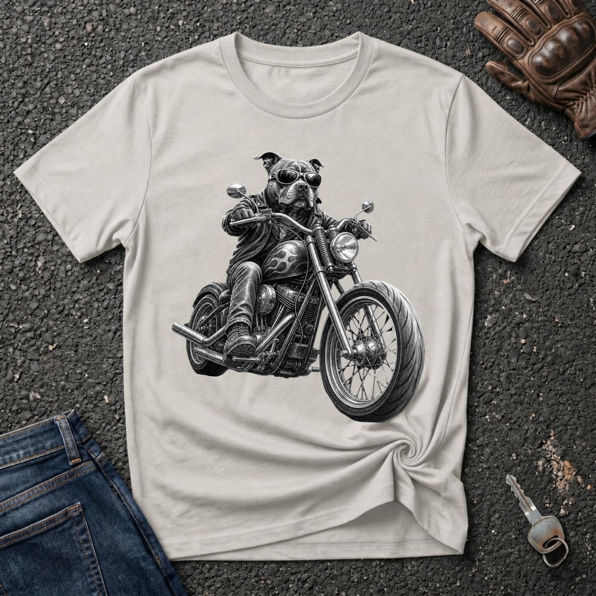 Pitbull Biker T-shirt