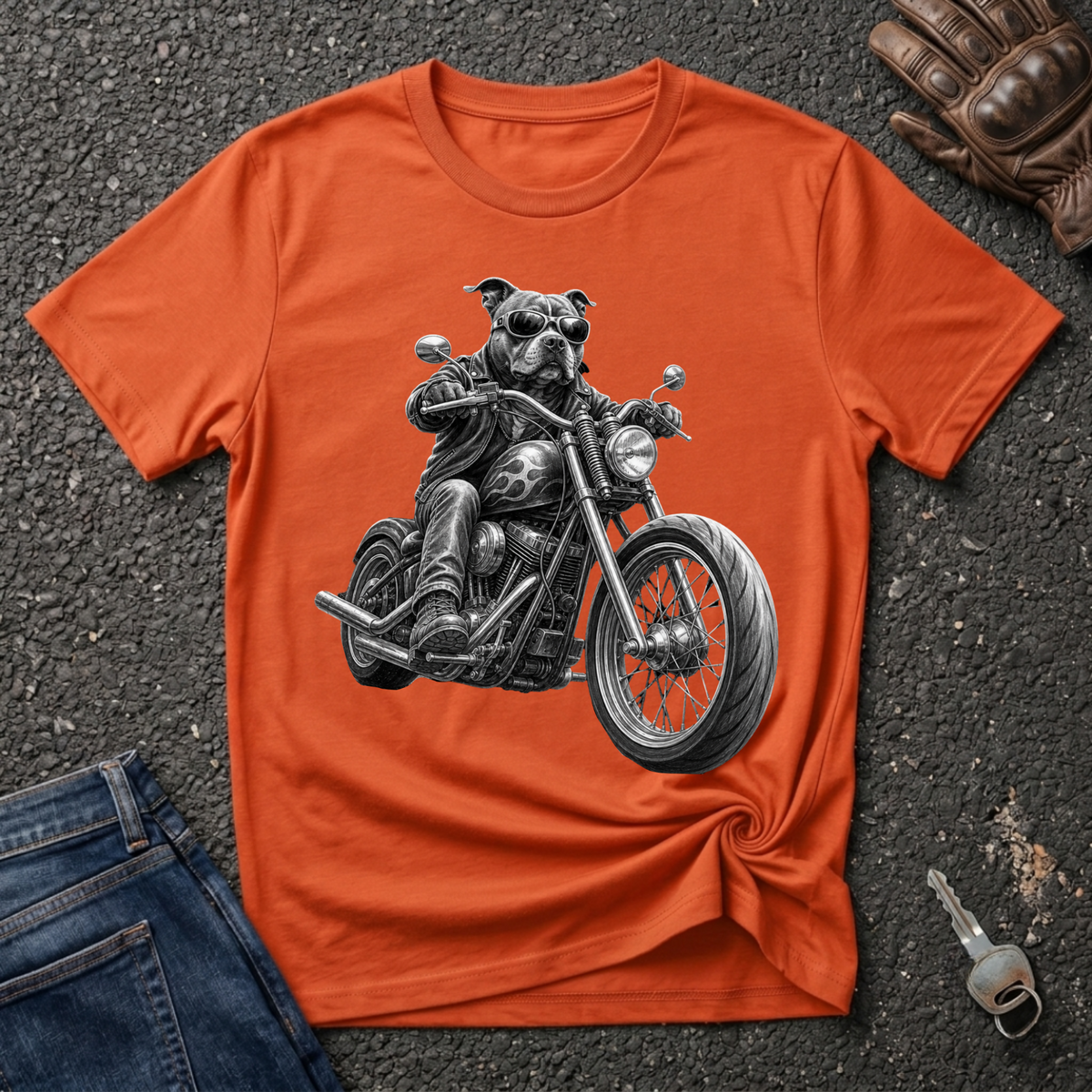 Pitbull Biker T-shirt