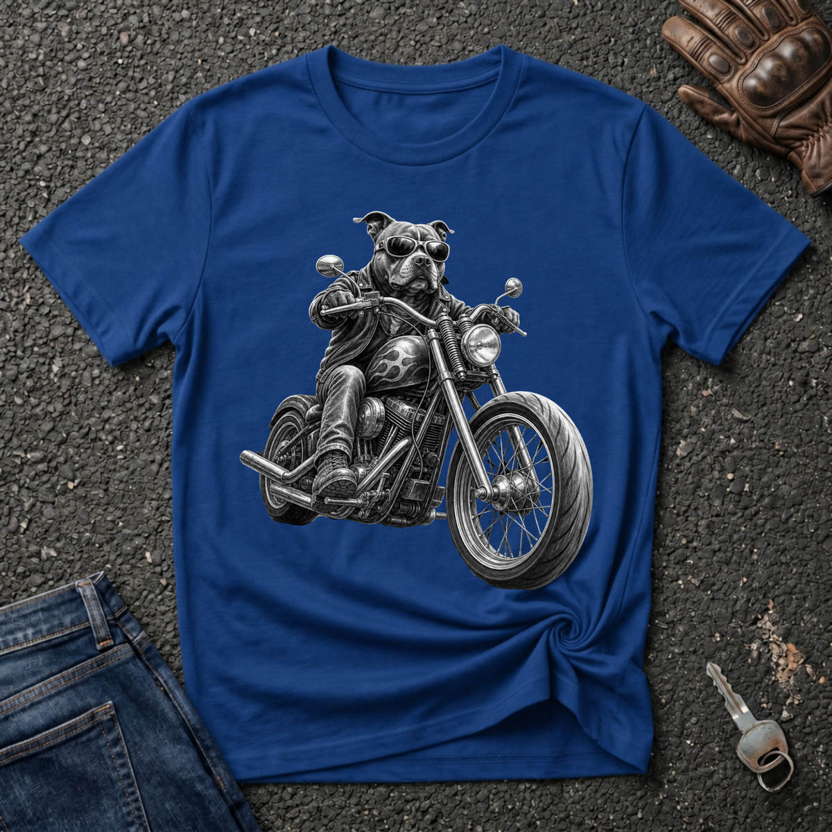 Pitbull Biker T-shirt